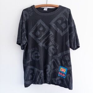 Vintage LABATT BLUE AOP Shirt Beer SIngle Stitch size XL 1990s breweries